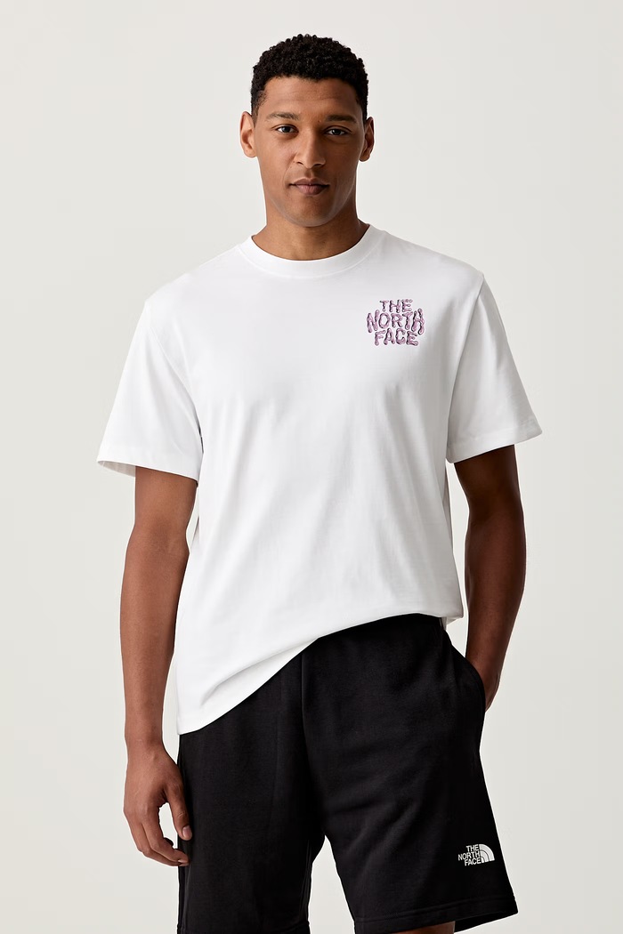 Odzież The North Face T-shirt męski bawełniany DRIP LOGO NF0A8GABFN41 biały