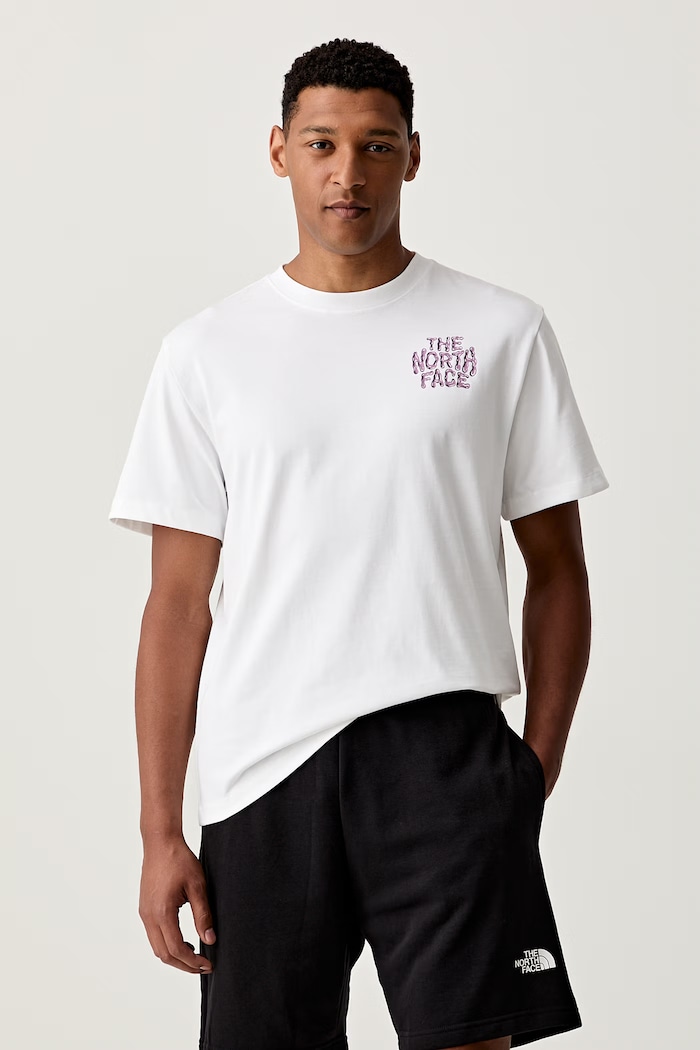 Odzież The North Face T-shirt męski bawełniany DRIP LOGO NF0A8GABFN41 biały