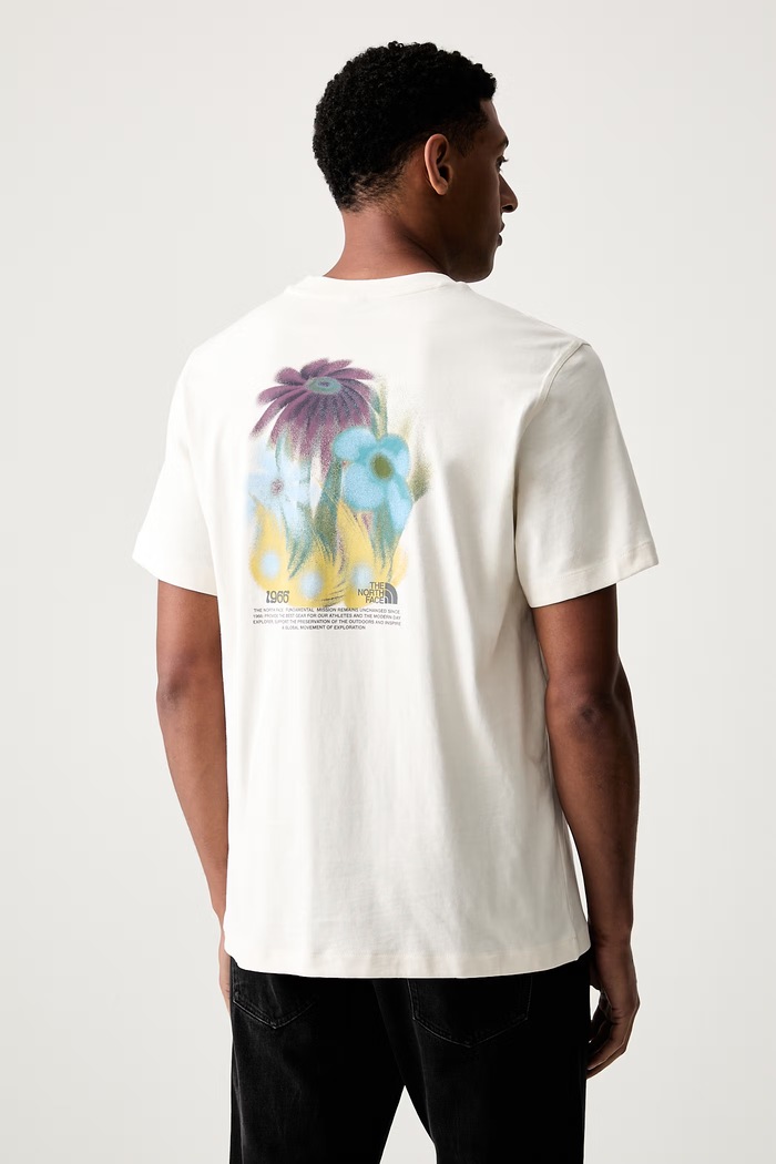 The North Face T-shirt męski bawełniany 1966 FLORA beżowy NF0A8GB2QLI1