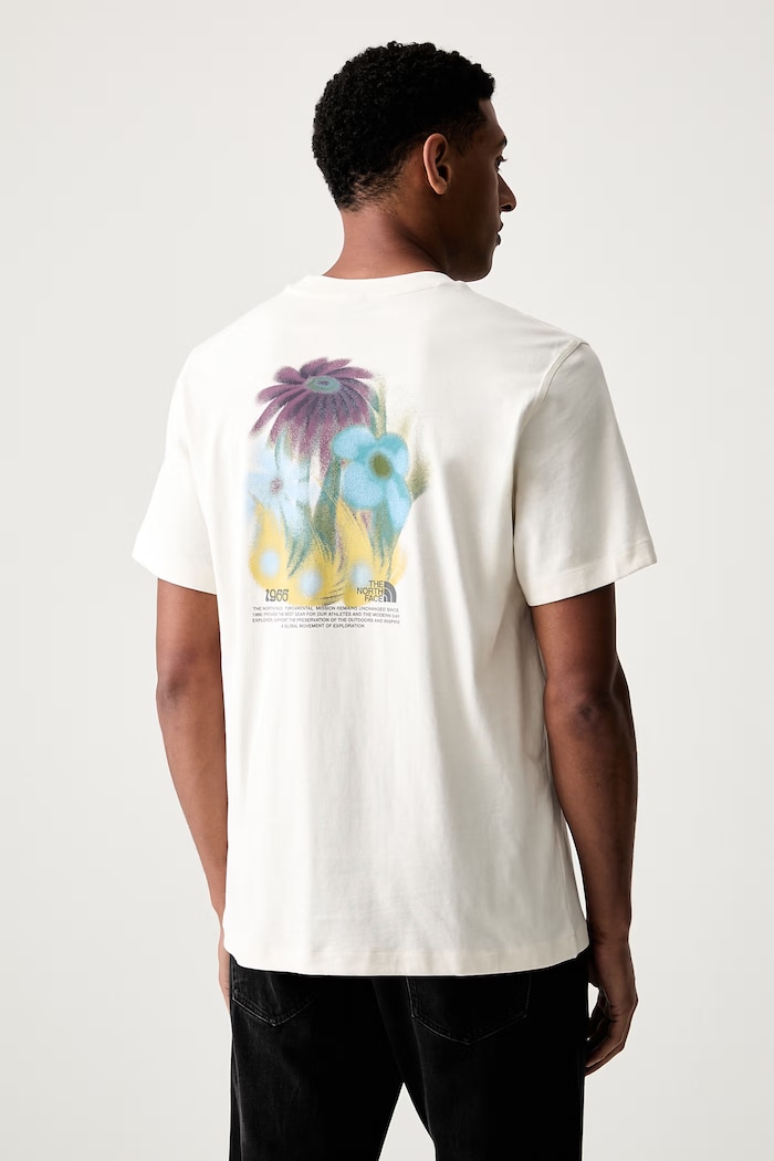 The North Face T-shirt męski bawełniany 1966 FLORA beżowy NF0A8GB2QLI1
