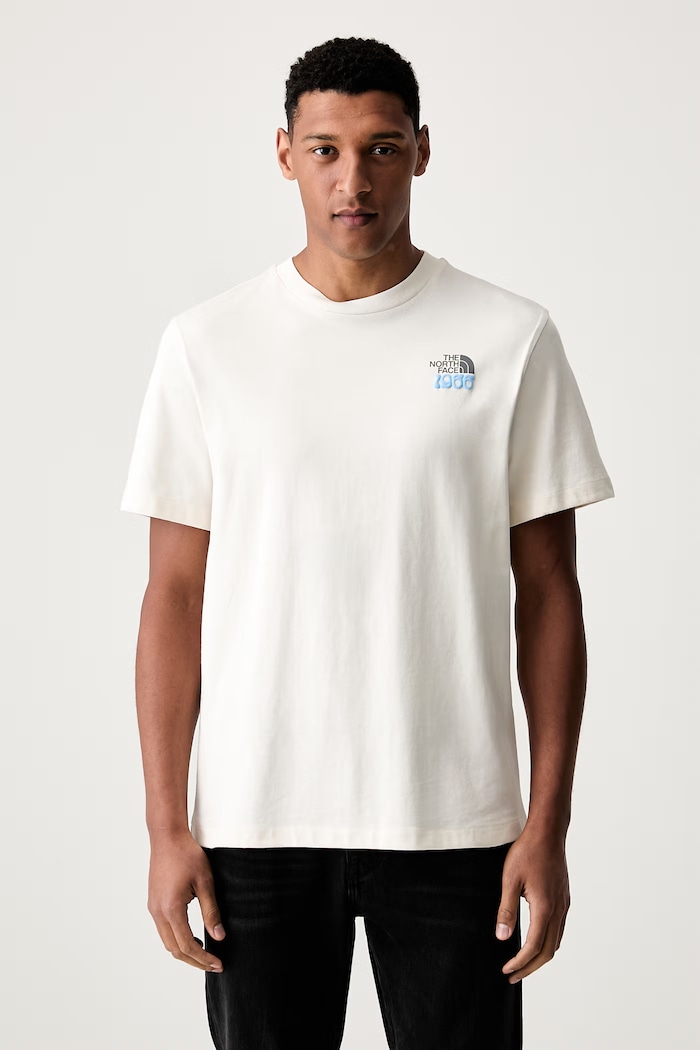 Odzież The North Face T-shirt męski bawełniany 1966 FLORA NF0A8GB2QLI1 beżowy