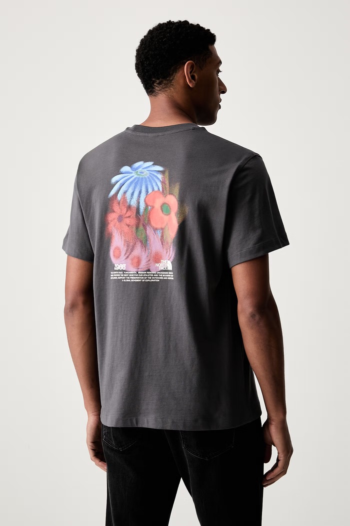 Odzież The North Face T-shirt męski bawełniany 1966 FLORA NF0A8GB2RHI1 szary