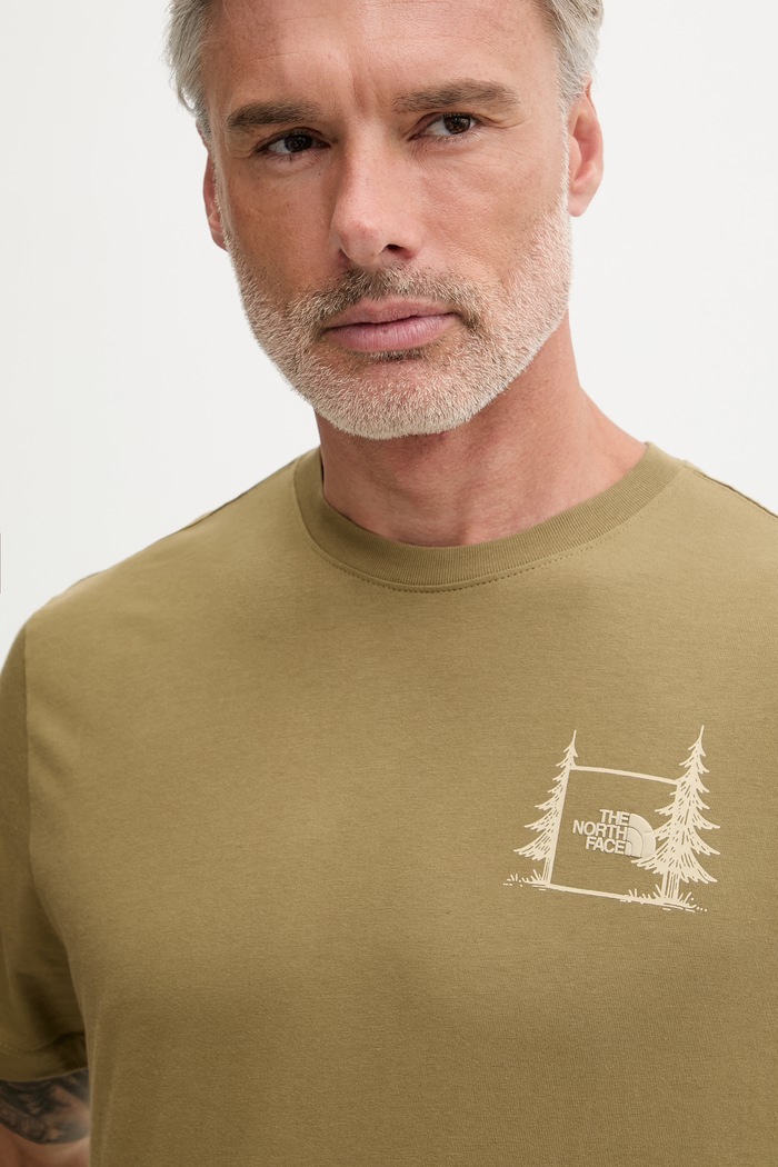 The North Face тениска мъжка от памук CAMPING RELAXED зелен NF0A8GQM2EL1
