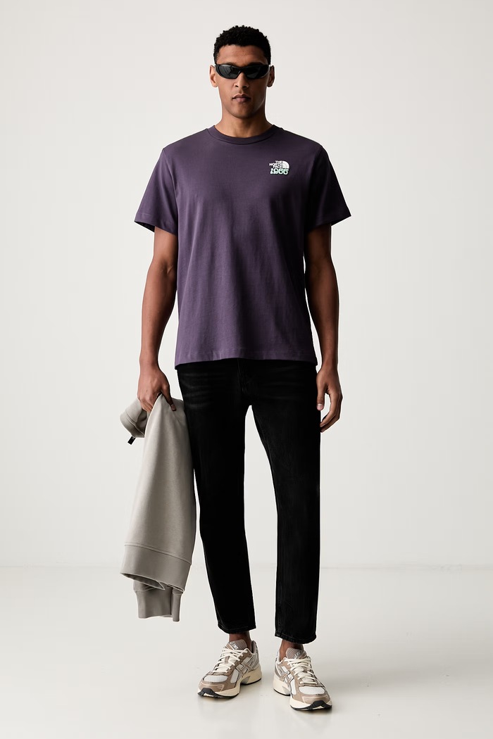 The North Face T-shirt męski bawełniany 1966 TNF RELAXED NF0A8GQUG5O1 fioletowy SS26