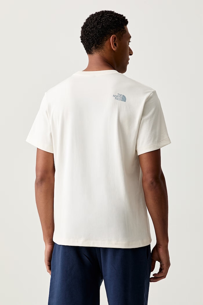 Odzież The North Face T-shirt męski bawełniany LOGO TWIST RELAXED NF0A8GQVQLI1 beżowy