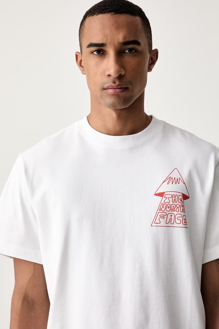The North Face T-shirt męski bawełniany MOUNTAIN PLAY RELAXED biały NF0A8GQXFN41