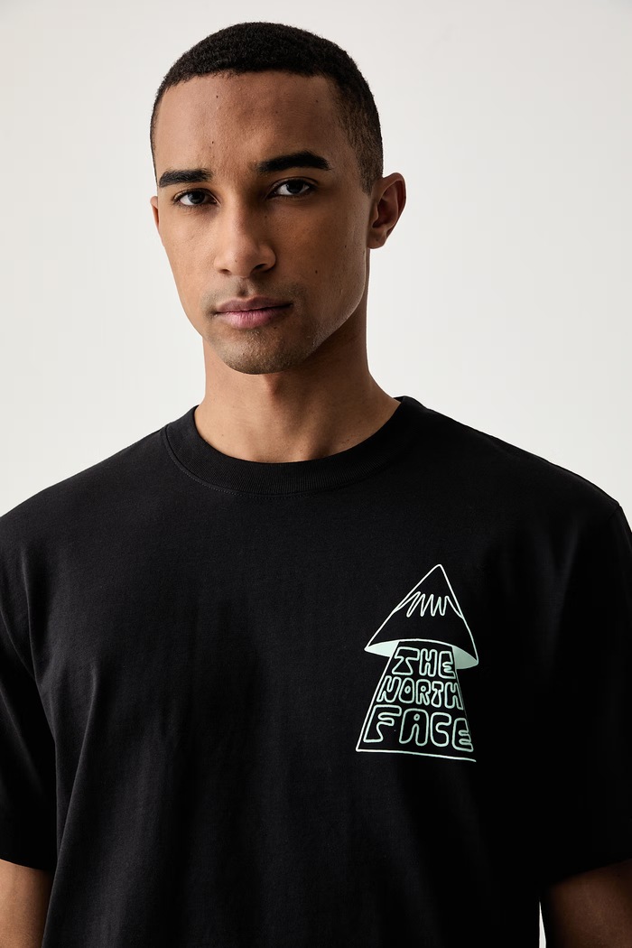 The North Face T-shirt męski bawełniany MOUNTAIN PLAY RELAXED czarny NF0A8GQXJK31