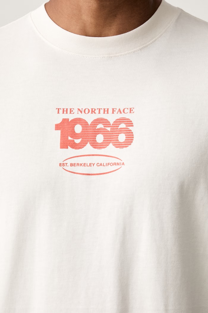 The North Face T-shirt męski bawełniany TRACK RELAXED NF0A8H3CQLI1 beżowy