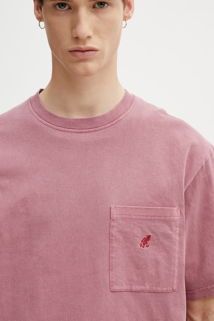 Gramicci One Point Tee tricou basic de bumbac pentru bărbați roz G304.OGJ.