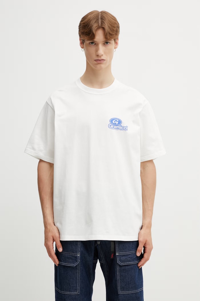 Îmbrăcăminte Gramicci ?82 TEE tricou basic din bumbac pentru bărbați G6SU.T100. alb
