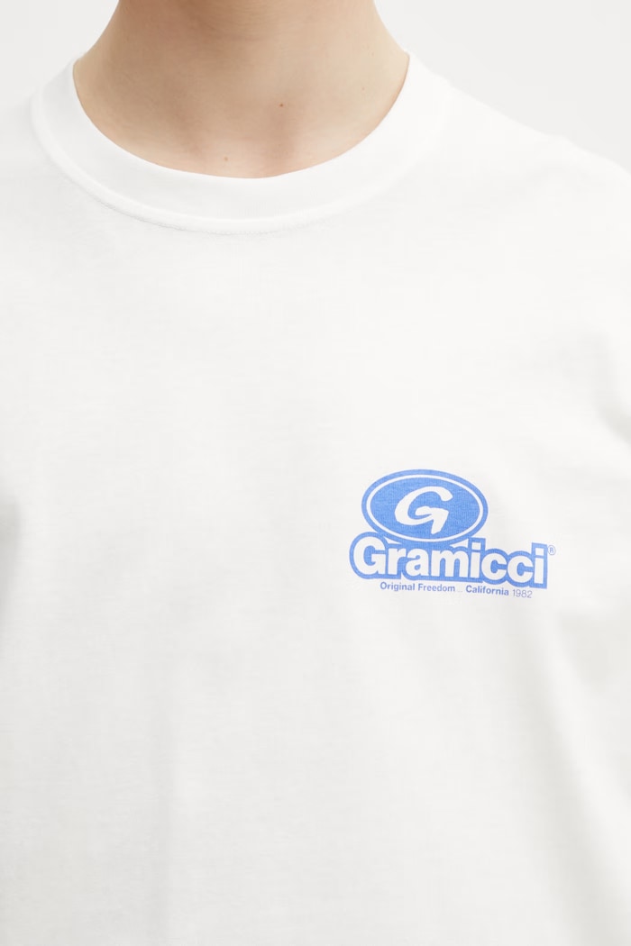 Gramicci ?82 TEE tricou basic din bumbac pentru bărbați alb G6SU.T100.