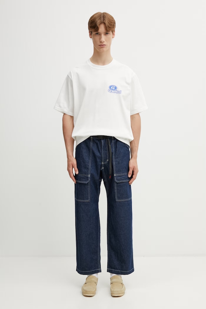 Gramicci ?82 TEE tricou basic din bumbac pentru bărbați G6SU.T100. alb