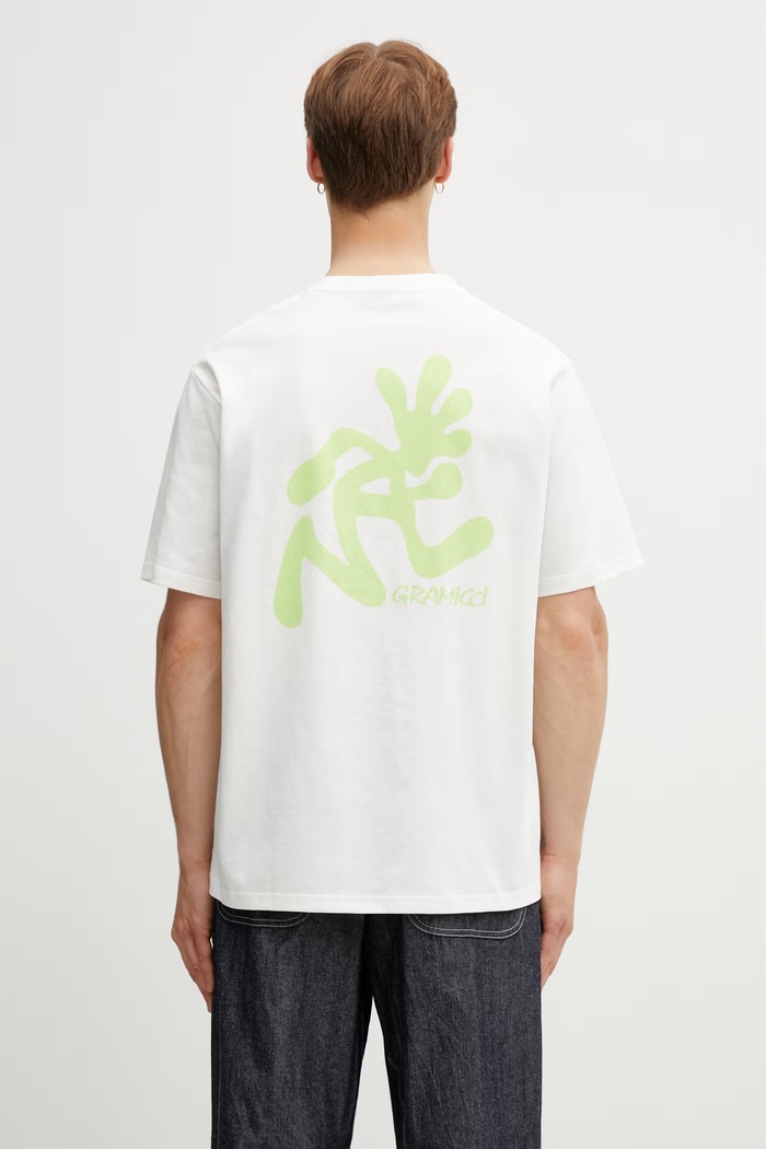 Gramicci RUNNING MAN TEE tricou basic din bumbac pentru bărbați bej G6SU.T107.