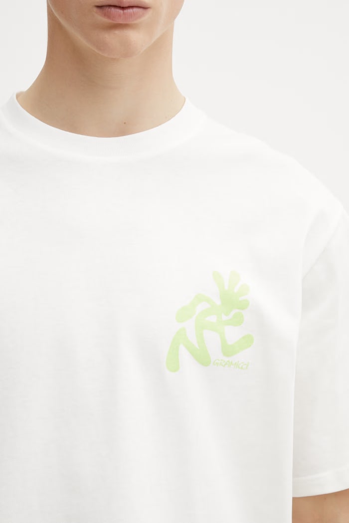 Gramicci RUNNING MAN TEE tricou basic din bumbac pentru bărbați bej G6SU.T107.