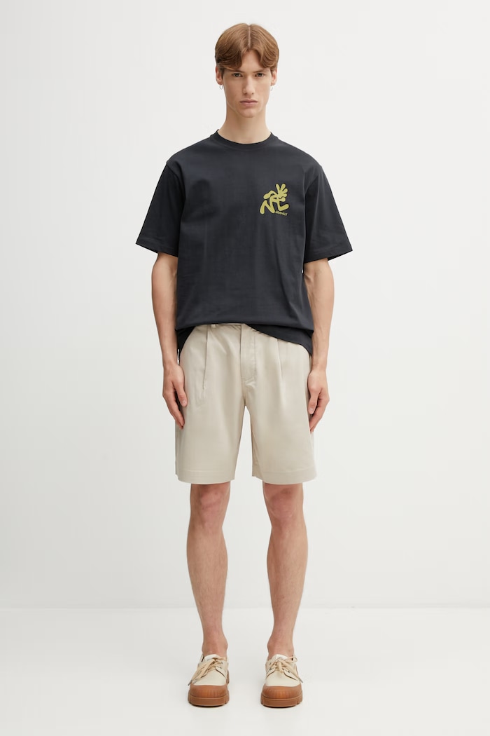 Gramicci RUNNING MAN TEE tricou basic de bumbac pentru bărbați G6SU.T107. negru