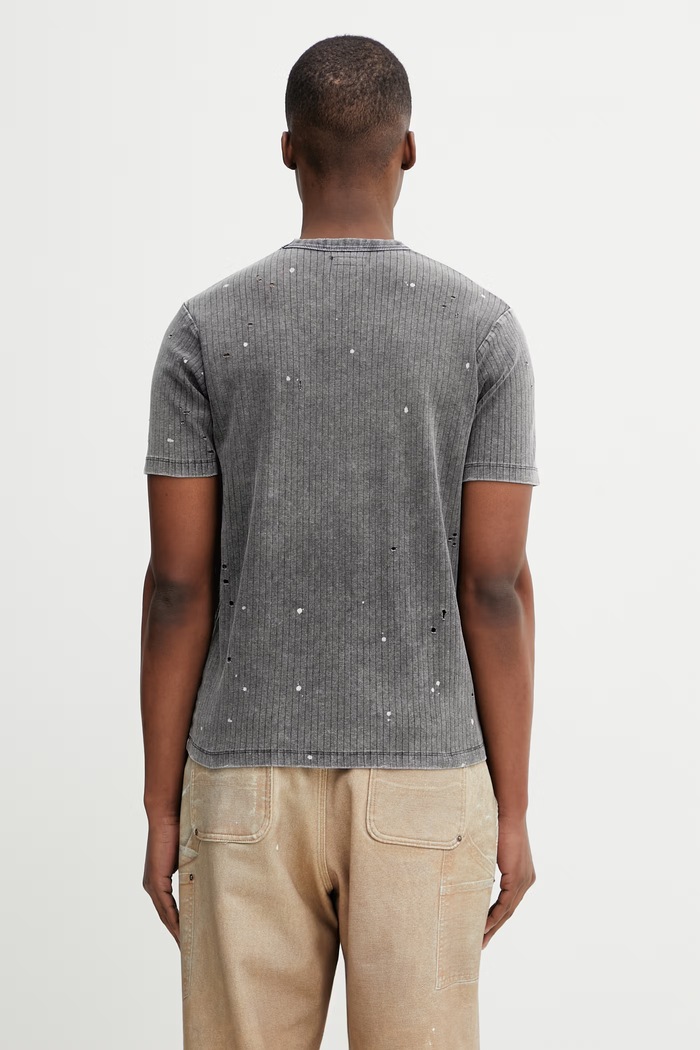Abbigliamento BEAMS T-shirt in cotone con elastan da uomo 1104.1430.139 grigio