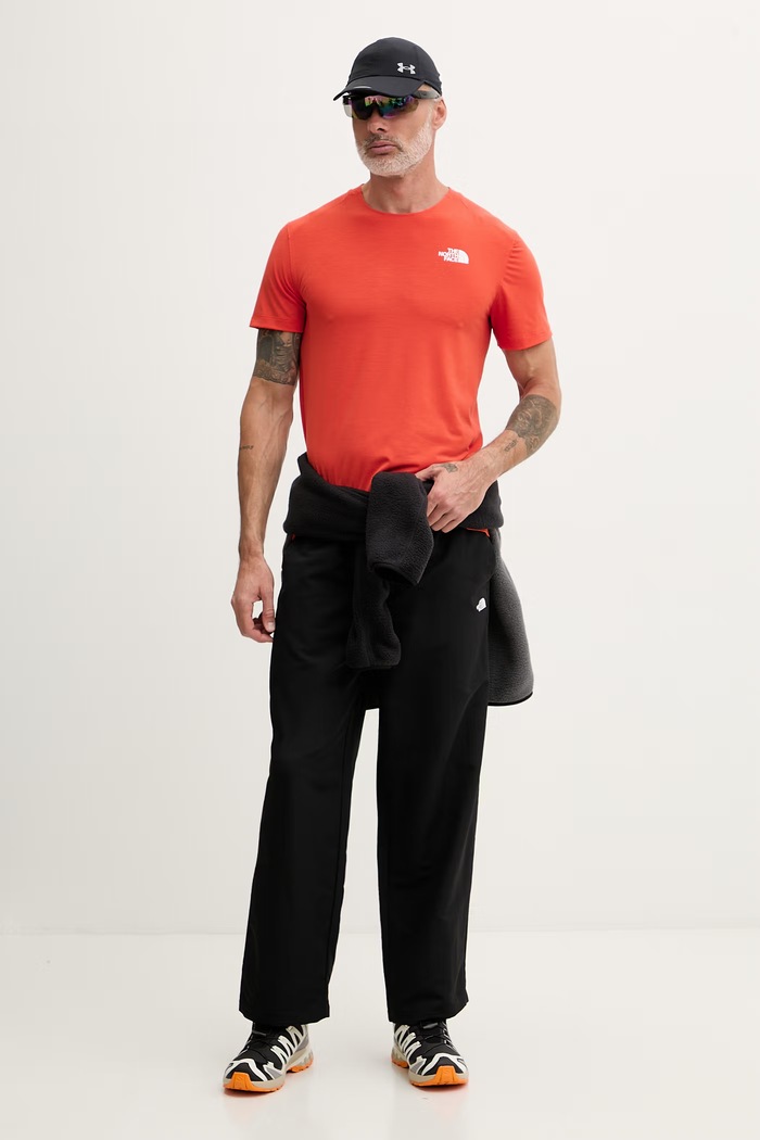 The North Face T-shirt trekkingowy męski Lightning Alpine NF0A87H7G6L1 pomarańczowy SS26