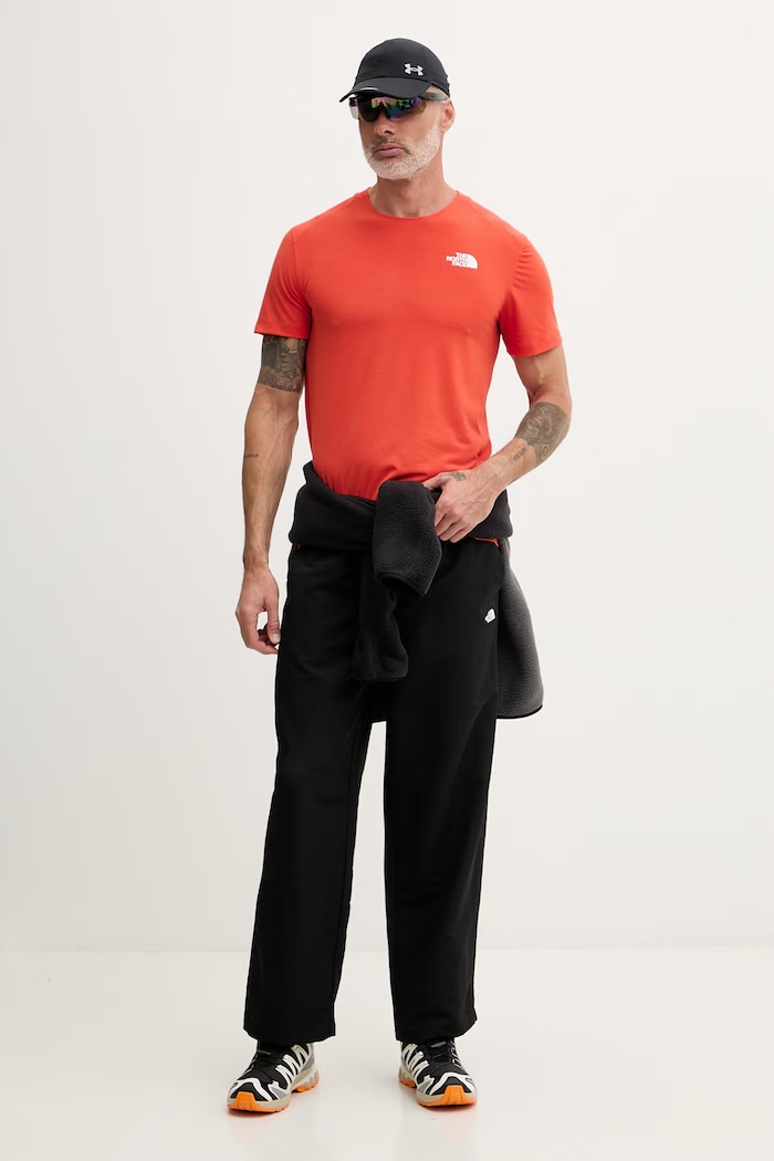The North Face T-shirt trekkingowy męski Lightning Alpine NF0A87H7G6L1 pomarańczowy SS26