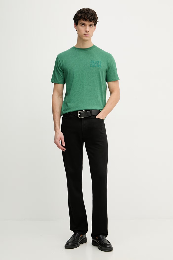 United Colors of Benetton T-shirt ανδρικό βαμβακερό 3UWFU10BV πράσινο SS26