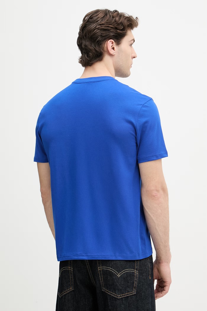 Ρούχα United Colors of Benetton T-shirt ανδρικό βαμβακερό 3MI5J1AF7. μπλε