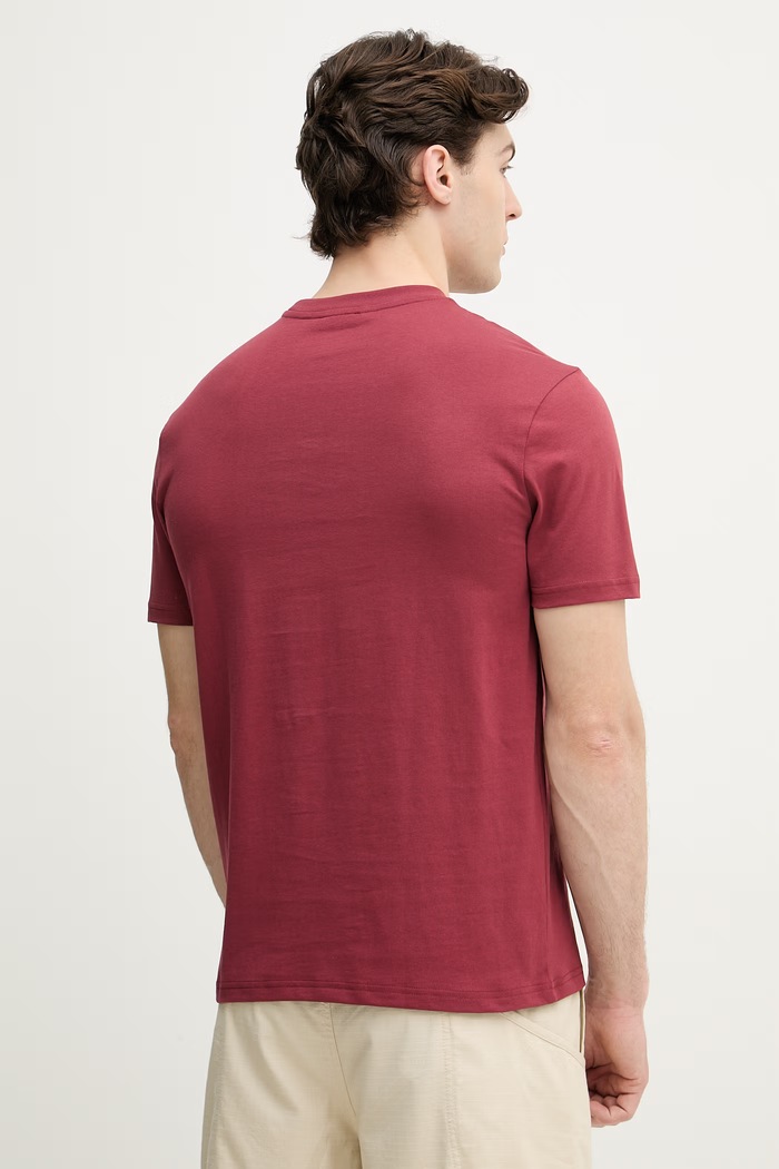 Ρούχα United Colors of Benetton T-shirt ανδρικό βαμβακερό 3MI5J1AF7. μπορντό