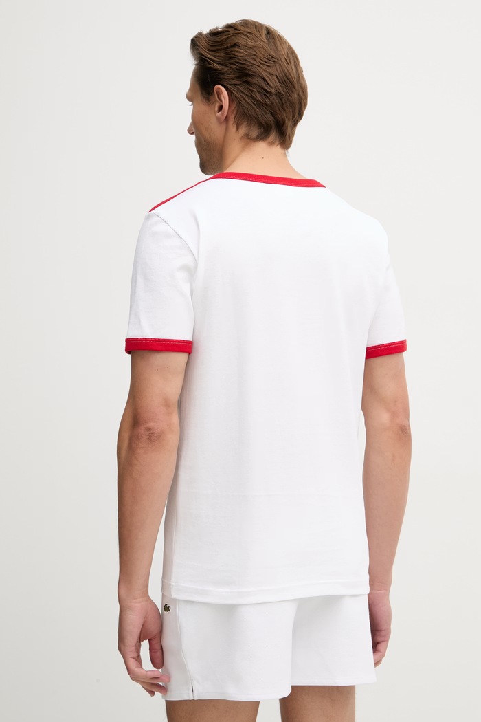 Дрехи Lacoste тениска мъжка от памук TH1789 бял