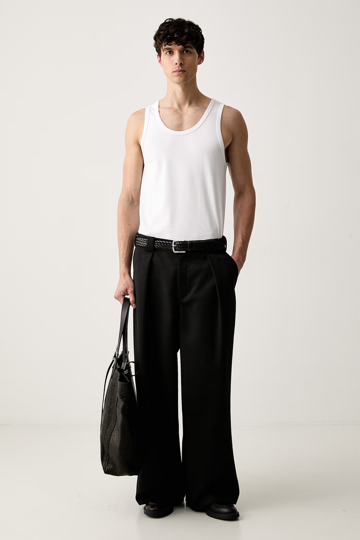 MM6 Maison Margiela top męski MJD350020 biały SS26