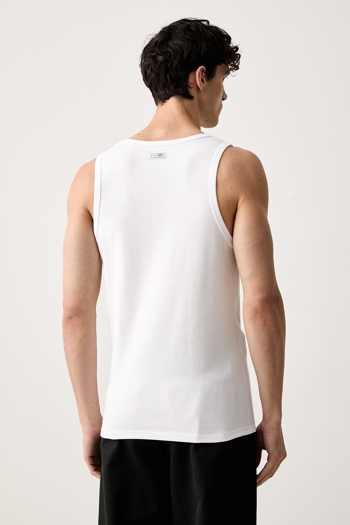 Odzież MM6 Maison Margiela top męski MJD350020 biały