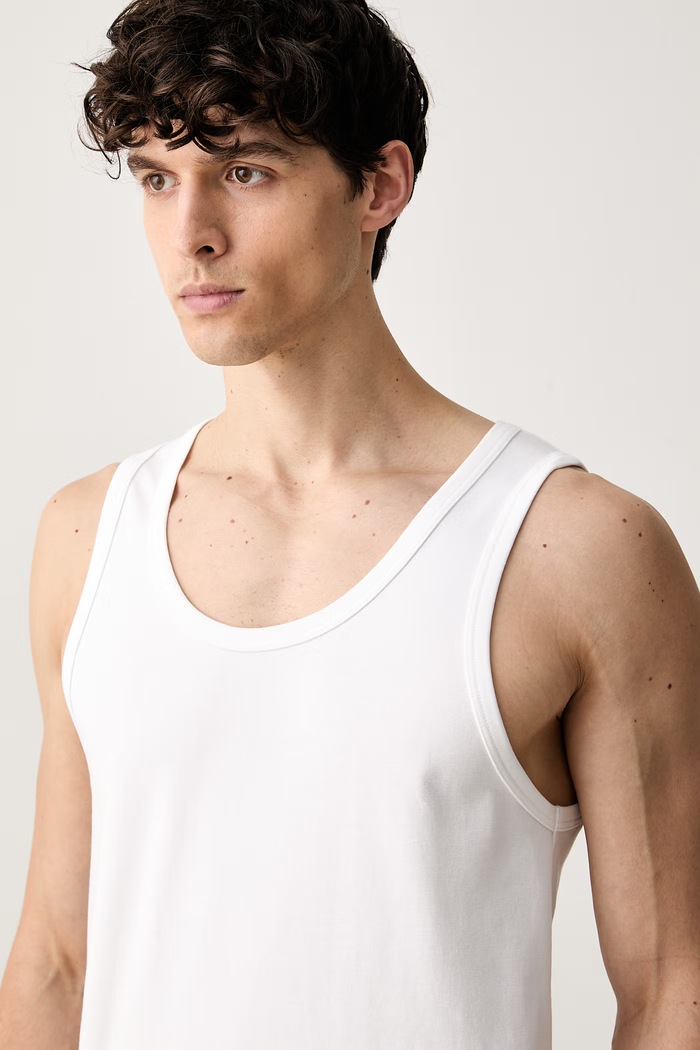 MM6 Maison Margiela top męski biały MJD350020
