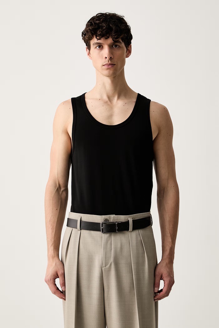 MM6 Maison Margiela top męski czarny MJD350020
