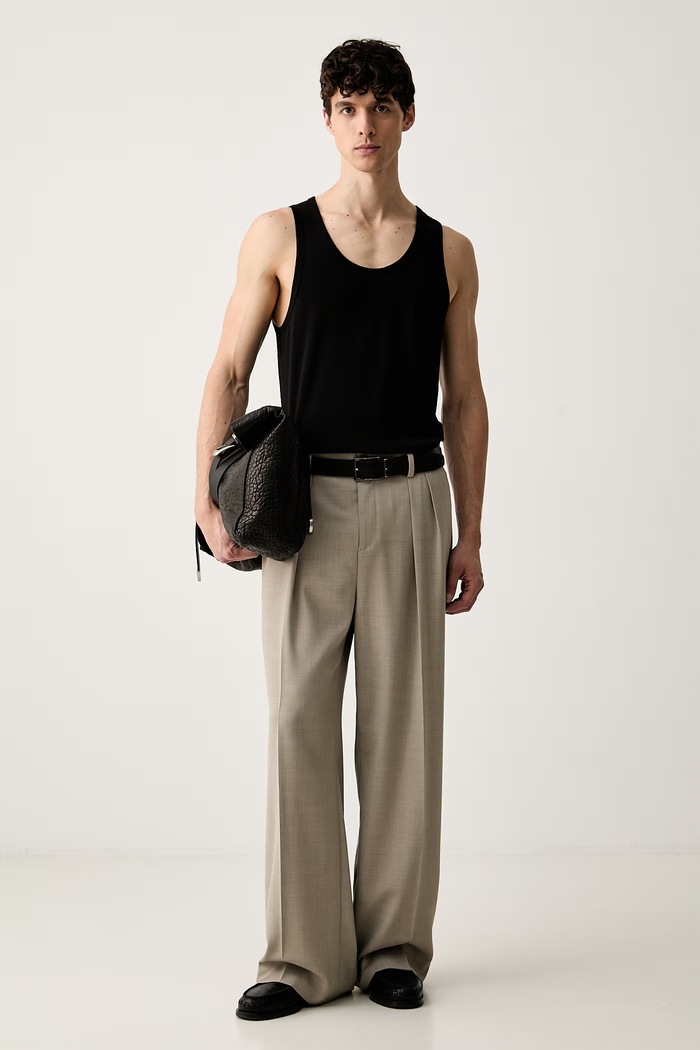 MM6 Maison Margiela top męski MJD350020 czarny SS26