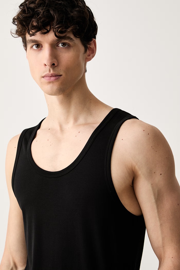 MM6 Maison Margiela top męski czarny MJD350020