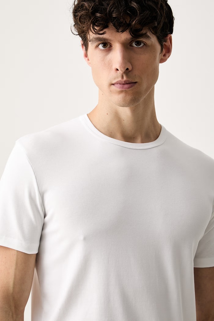 MM6 Maison Margiela T-shirt męski z bawełną biały MJM200020