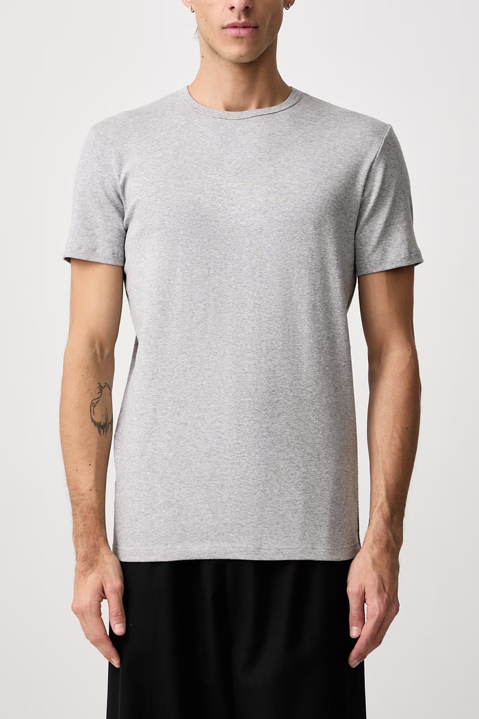 T-shirt męski z bawełną MM6 Maison Margiela szary MJM200020