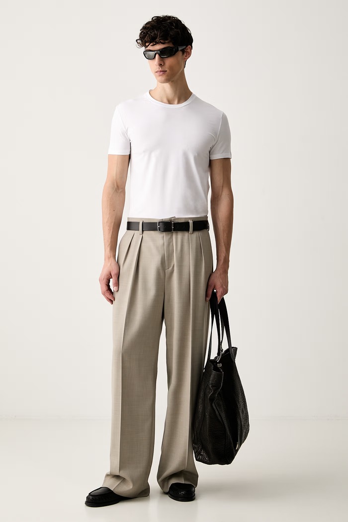 MM6 Maison Margiela T-shirt męski bawełniany z elastanem MJM4A0030 biały SS26