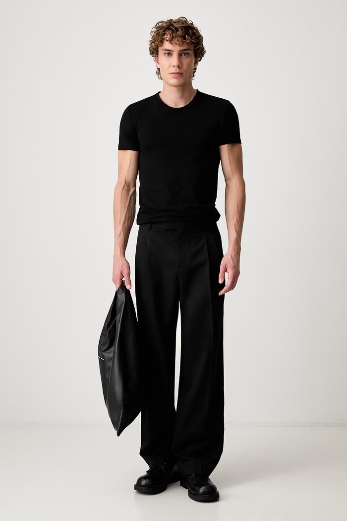 MM6 Maison Margiela T-shirt męski bawełniany z elastanem MJM4A0030