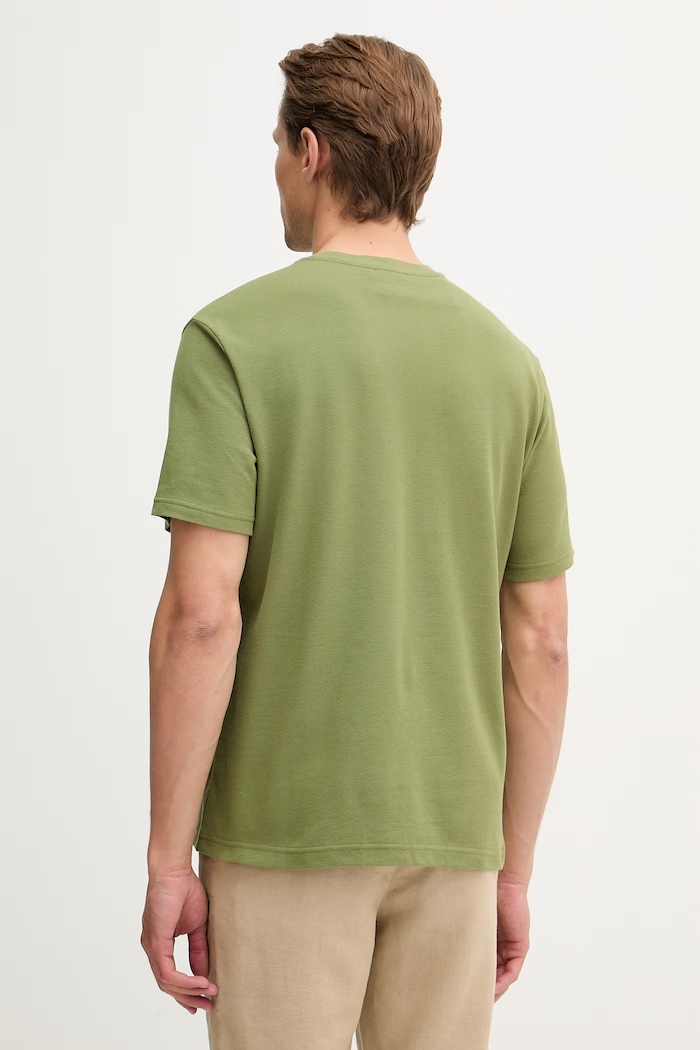 Odzież United Colors of Benetton T-shirt męski bawełniany 3YESU1AF7 zielony