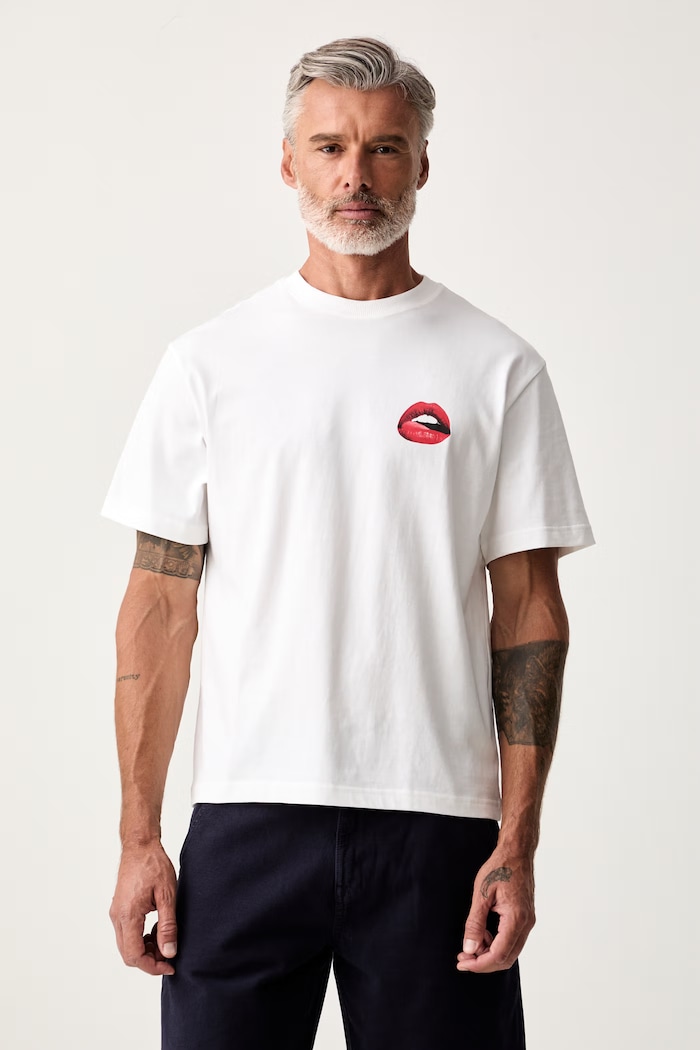 United Colors of Benetton T-shirt męski bawełniany beżowy 3MI5U10C8