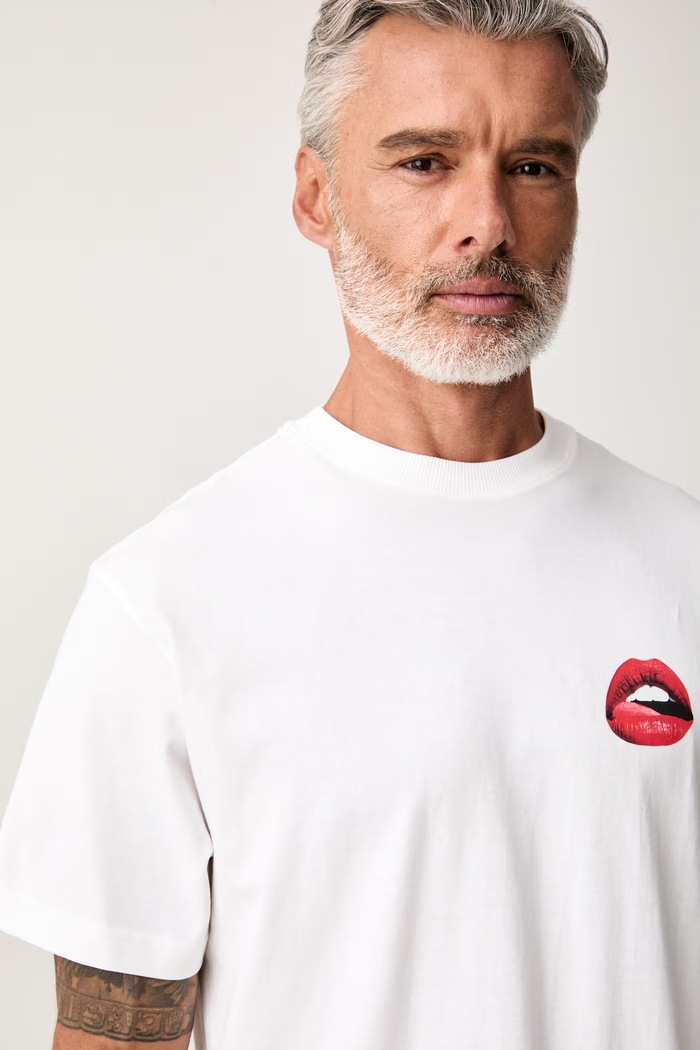 United Colors of Benetton T-shirt męski bawełniany beżowy 3MI5U10C8