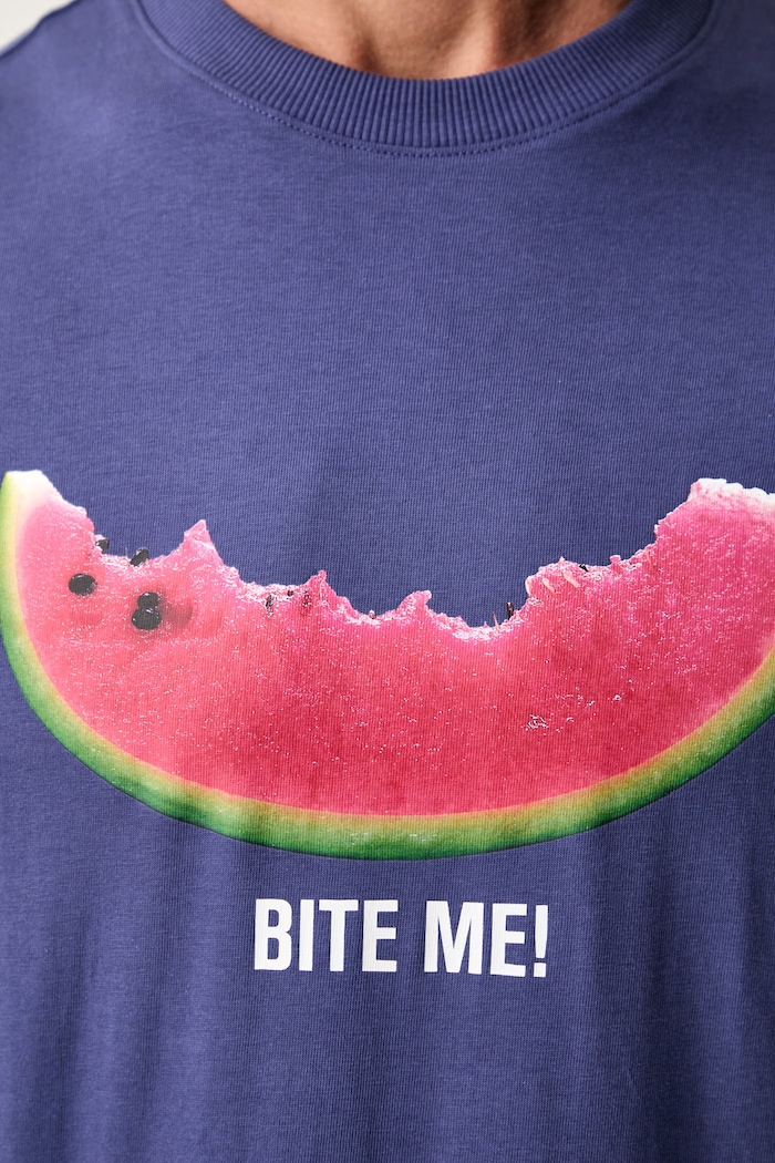 United Colors of Benetton T-shirt męski bawełniany 3MI5U10C8 niebieski