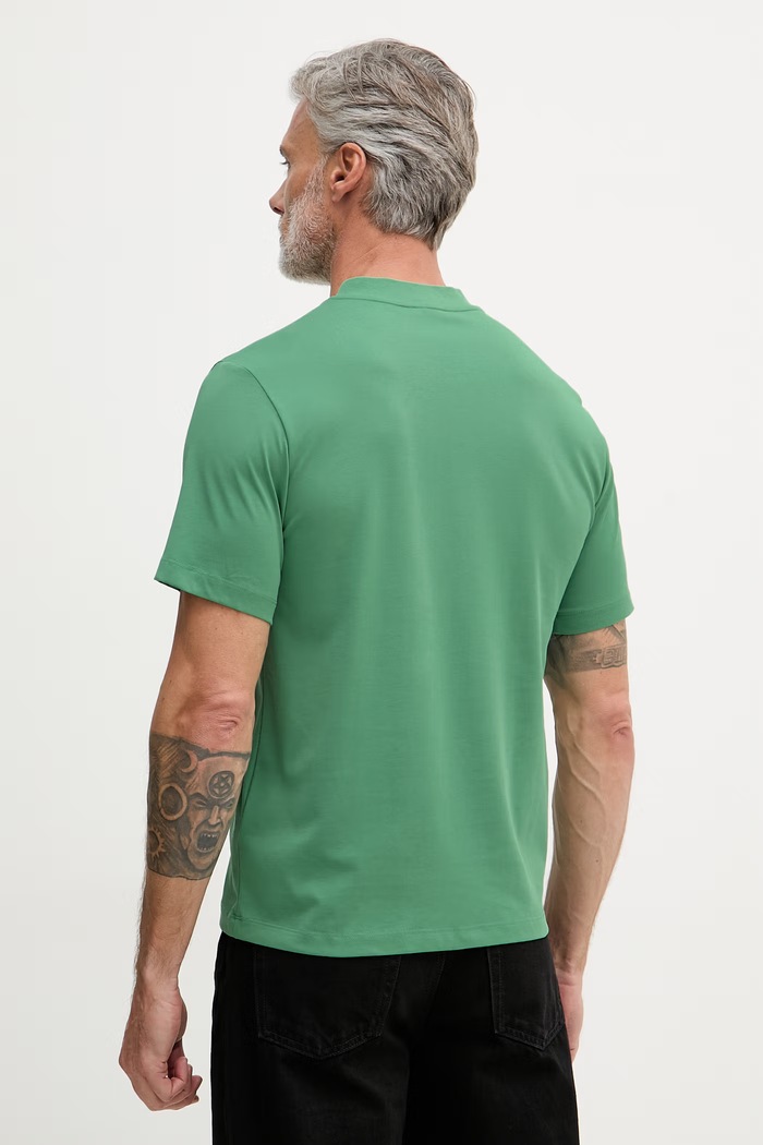 Odzież United Colors of Benetton polo męskie z bawełną 3QEXU10CC zielony