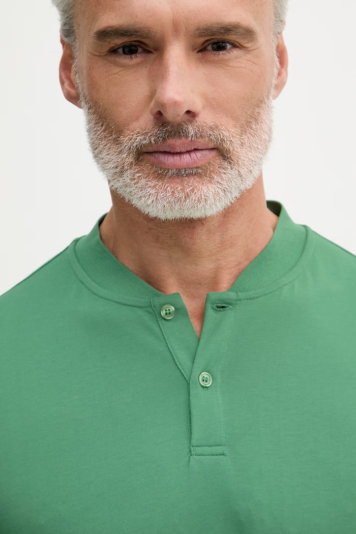 United Colors of Benetton polo męskie z bawełną zielony 3QEXU10CC