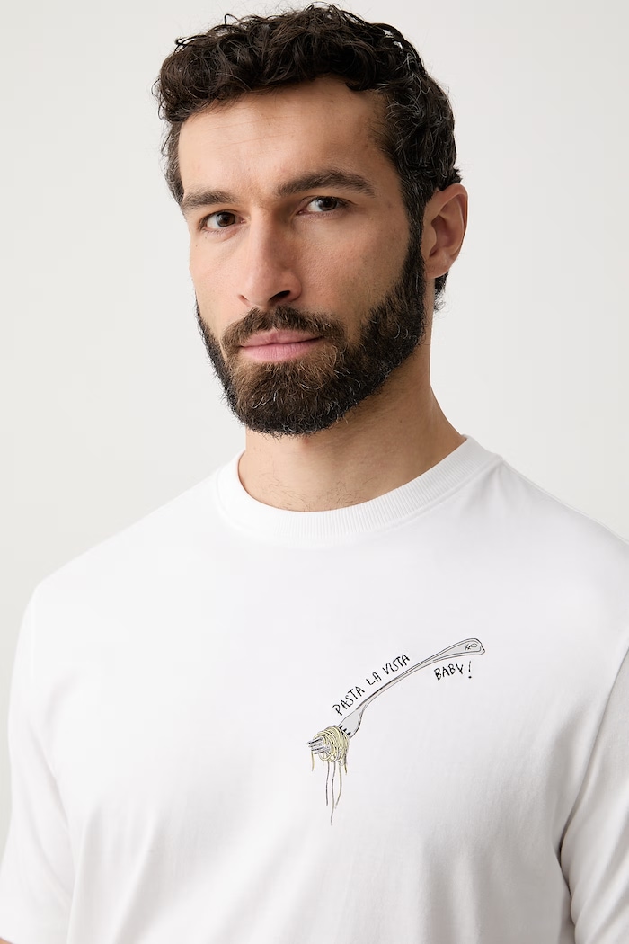 United Colors of Benetton T-shirt męski bawełniany biały 38ZZU10CA