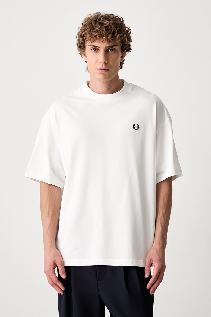Odzież Fred Perry T-shirt męski bawełniany M2474 biały
