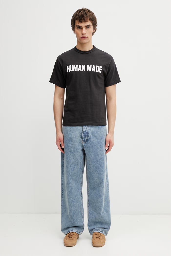 Human Made t-shirt βαμβακερό Ανδρικό HM31TE012 μαύρο