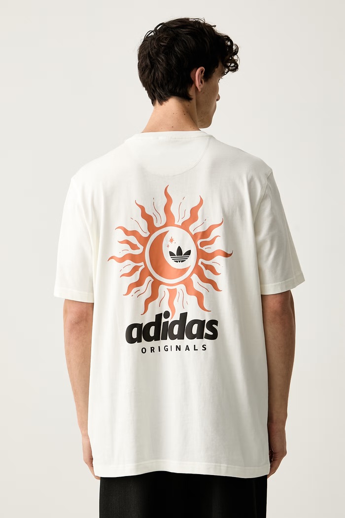adidas Originals T-shirt męski bawełniany beżowy LF8968