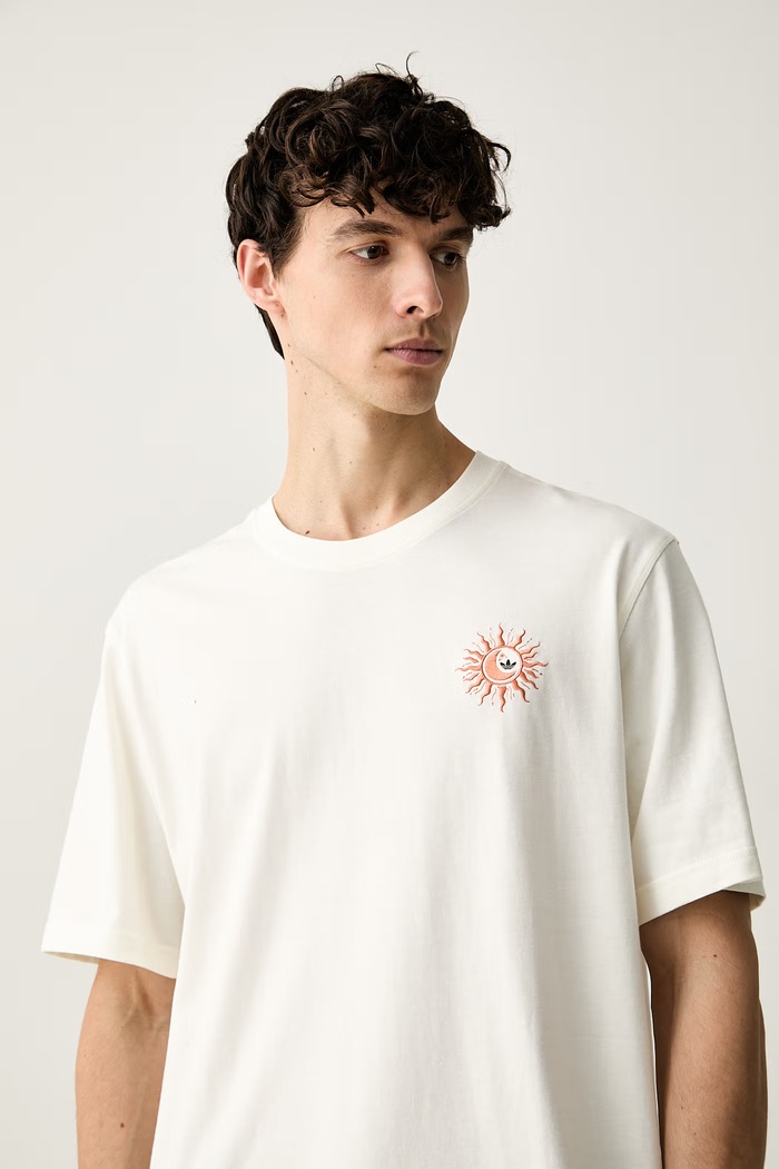 adidas Originals T-shirt męski bawełniany beżowy LF8968