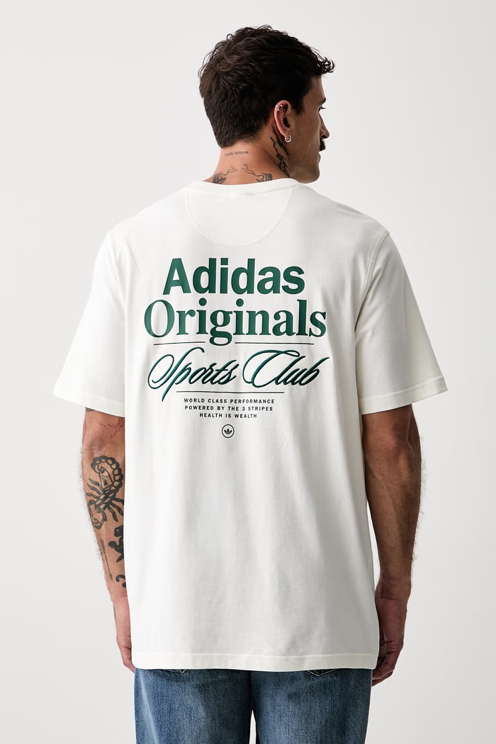 adidas Originals T-shirt męski bawełniany beżowy LF8970