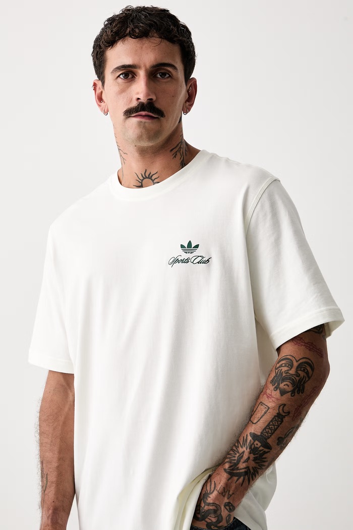 adidas Originals T-shirt męski bawełniany beżowy LF8970