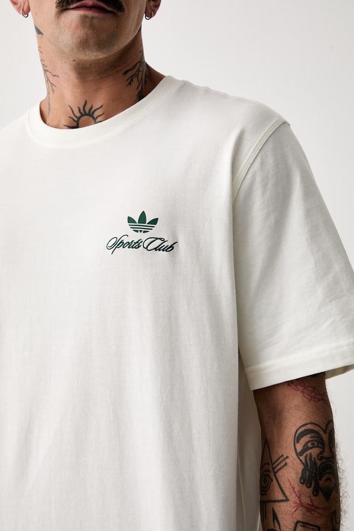 adidas Originals T-shirt męski bawełniany LF8970 beżowy